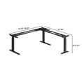 thumbnail image 3 of Stand Up Desk Store Triple Motor Electric L-Shaped Corner Standing Desk EZ Assemble Frame with Adjustable Width (Black, Frame Only), 3 of 5
