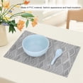 thumbnail image 2 of Tapetes rectangulares para mesa de comedor, manteles individuales de PVC, decoración de cocina y comedor, 4 Uds. (gris), 2 of 8