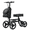 Black, variant on ZENART Steerable Knee Scooter Foldable Walker for Foot Surgery Adult Crutch Alternative, Black