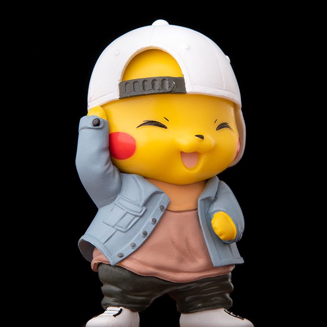 Figura de acción ShuxiuWang de Pokemon 8cm gorra de béisbol de Pikachu Cosplay