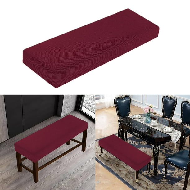 Funda para Banco de Comedor con Estampado de Elastano Elástico, Antipolvo, Tapizado, Extraíble, para Banco, de Asiento de Banco Lavable para Vino rojo BLESIY cubierta de banco rectangular