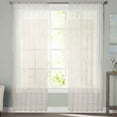 thumbnail image 2 of Cream Greek Key Sheer Curtains 96 Inches Long 2 Panels Set, Window Sheer Curtains for Living Room/Bedroom, Geometric Greece Ancient Farmhouse Geo Light Filtering Rod Pocket Curtain 52'' x 96'' x 2, 2 of 7
