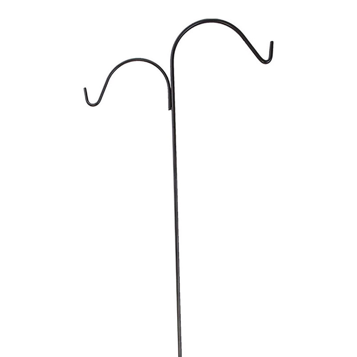 Expert Gardener 84" Black Double Offset Metal Shepherd Hook