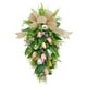 thumbnail image 1 of Corona de tulipán, corona de verano, regalo del Día de la madre, corona de puerta delantera con nudo de lazo, guirnalda Artificial, corona Floral para, 1 of 8