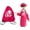 Pink, variant on Kids Aprons for Cooking and Baking with Draw String Bag - 5 Piece Set