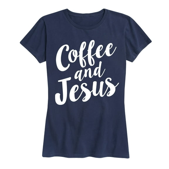 Solid Light - Coffee And Jesus - Women's Short Sleeve Graphic T-Shirt