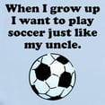 thumbnail image 2 of CafePress - Play Soccer Like My Uncle Body Suit - Baby Light Bodysuit, Size Newborn - 24 Months, 2 of 4