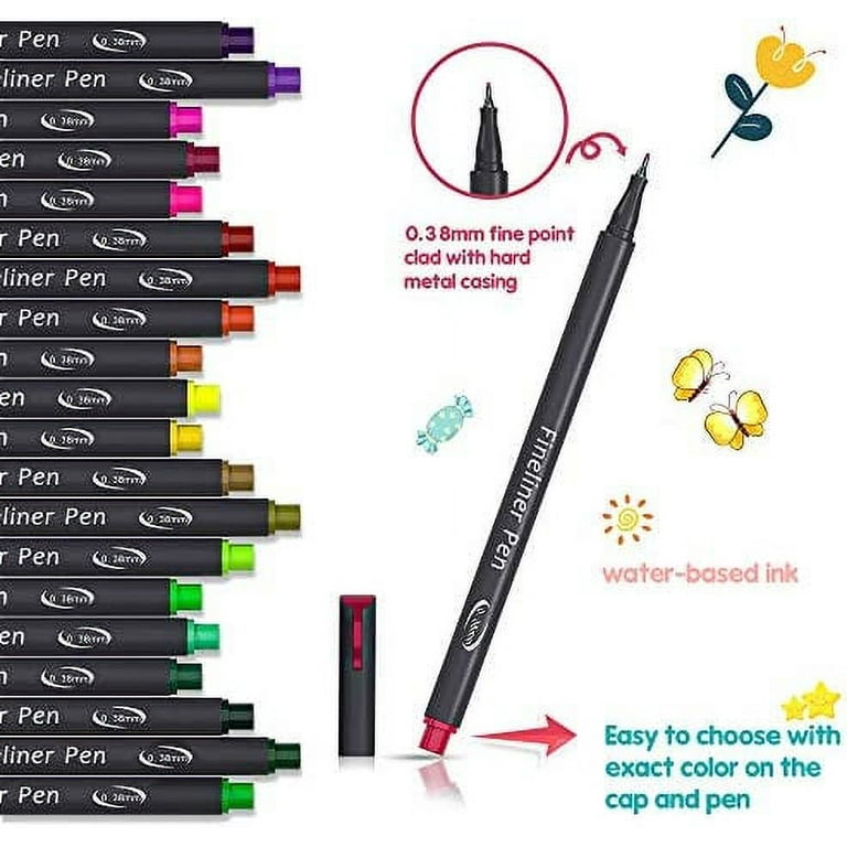 100 Colors Journal Pens Colored Fine Point Pens Fineliner Pen for Note  Taking Calendar Agenda Art Projects Supplies Scrapbook
