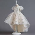thumbnail image 5 of Lilgiuy Baby Girls Middle-aged Children's Summer Dresses Bubble Sleeve Charming Gauze Princess Gown for 3-12Y, 5 of 5