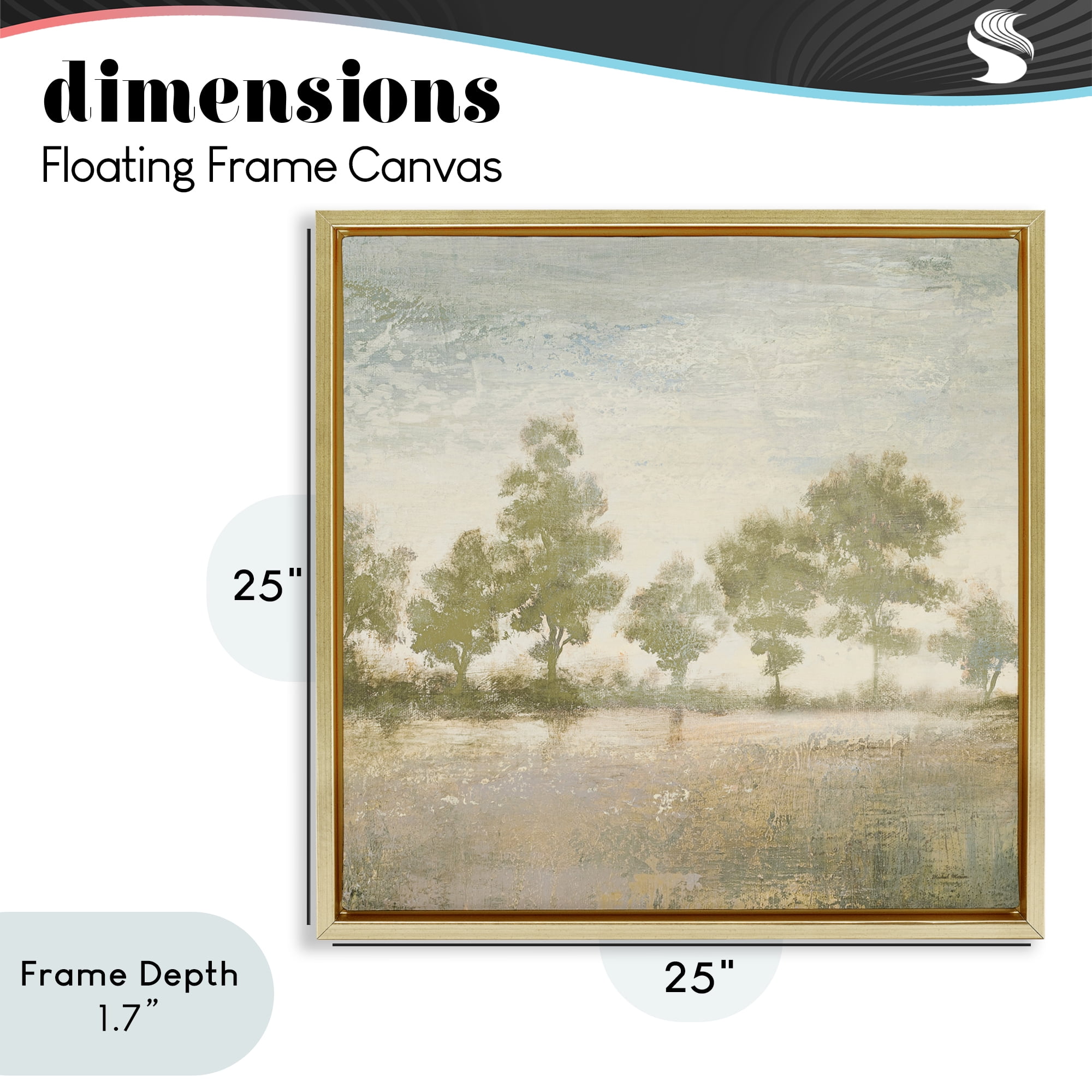 Stupell Industries Forest Light Landscape Gold Framed Floater Canvas Wall Art, design by Michael Marcon