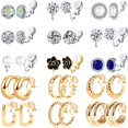 thumbnail image 1 of Pendientes con clip SONNYX para mujer, oro, plata, cristal y perla, 1 of 9