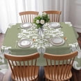 thumbnail image 3 of Baroque Sage Green Table Cloth Waterproof Tablecloths, Vintage Damask Classic Floral Tablecloth Dining Table Cover for Kitchen Party Tabletop Outdoor, Rectangle Tablecloth 52x70 Inch, 3 of 9