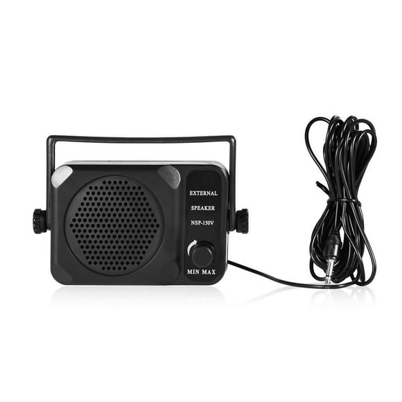 Ccdes 1PC Mini Portable 3.5mm External Speaker for Yaesu / Icom Car Two Way Radio Black, External Speaker for Icom Radio, Radio External Speaker