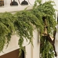thumbnail image 6 of JLFNYA Christmas Garland, 6 Ft Christmas Norfolk Garland, Greenery Garland, Green Artificial Christmas Wreath, Christmas Garland for Winter Home Fireplace Holiday Party Decor, Gifts for Women, 6 of 8
