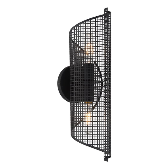 Hillbourne 2-Light Wall Sconce in Matte Black