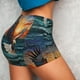 thumbnail image 4 of Balery Textured Bald Eagle Pantalones cortos de entrenamiento estampados para mujer, sin costuras, ajustados, para gimnasio, yoga, correr, deportes, ejercicio activo, fitness.-XX-Large, 4 of 8