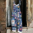 thumbnail image 2 of TIMIFIS Christmas Rompers For Women Ladies Printed Sleeveless Backless Loose Long Playsuits Rompers Jumpsuit with Pocket pring, 2 of 5