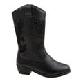 thumbnail image 4 of Kensie Girl Zip-up Heel Cowgirl Boots - Black, 1, 4 of 6