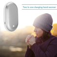 thumbnail image 4 of 2 Pack Chauffe-Mains Rechargeables Usb Banque d'Alimentation Chauffe-Poche Électrique F4871, 4 of 4