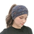 thumbnail image 4 of Fesfesfes Fall and Winter Knitted Headband Horsetail Cap Wool And Plush Hair Band Pullover Headband,Clearance,Second Piece Free Shipping, 4 of 9