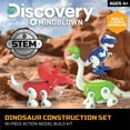thumbnail image 3 of Discovery™ #Mindblown Dinosaur Construction Set, 90-Piece Action Model Build Kit, Kid-Safe Electronic Tools and Screws, Create T-Rex Triceratops Brachiosaurus, Prehistoric Monsters For Paleontologists, 3 of 10