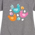 thumbnail image 3 of Instant Message - Colorful Chickens - Toddler & Youth Girls Fleece Dress, 3 of 6
