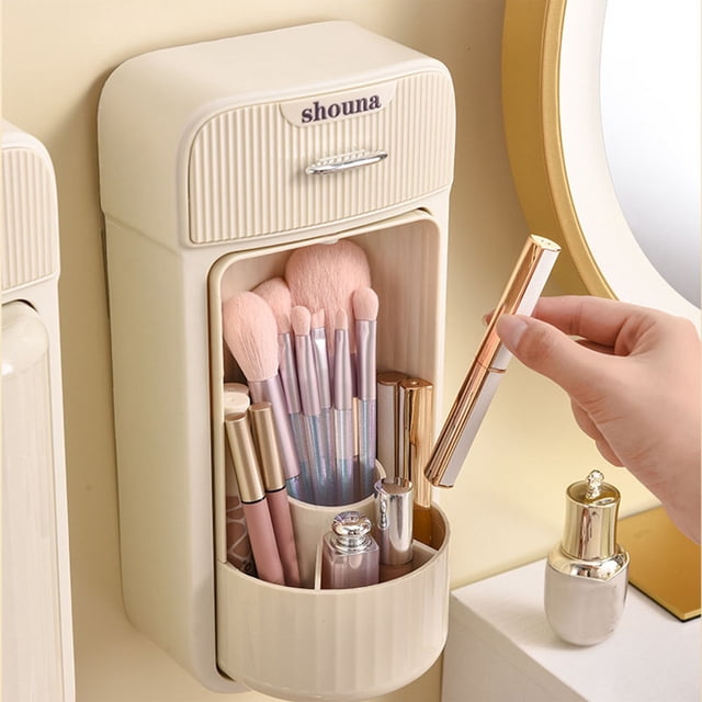 Wall-mounted Organizer Wall-mounted Rotating Organizer Four-compartment Drawer