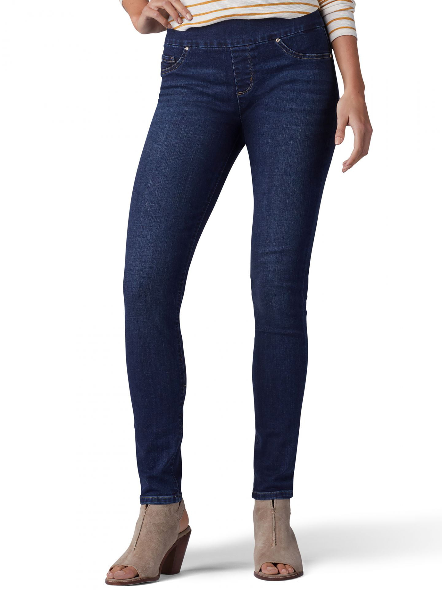 Lee Women's Sculpting Slim Fit Skinny Pull-On Jeans - Infinity, Infinity,  10 Short - Walmart.com
