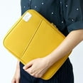 thumbnail image 3 of facefd Tablet Sleeve Bag Laptop Pouch Soft Computer Handbag Notebook Keyboard Storage Zipper Closure Mouse Organizer Business Yellow 11inch, 3 of 8