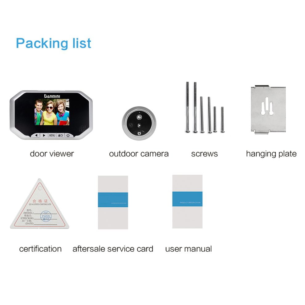 3.0/" Visual Monitor Home Security Door Peephole 145°Wireless Viewer Camera Video