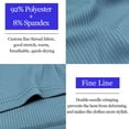 thumbnail image 6 of Ambiloof Mens Knit Polo Shirts Long Sleeve Shirt Casual Lightweight Fashion Textured Collared Pullover Golf Athletic T-Shirts Blue/2XL, 6 of 6