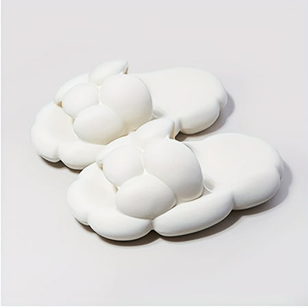 

Solid Color Bubble Pillow Slides Soft Sole Lightweight EVA Shower Slides Non-slip Summer Beach Slides