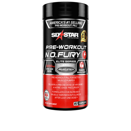 Elite Series N.O. Fury Pre Workout Pills, Nitric Oxide & L-Arginine Booster, 120 (Best Way To Take Nitric Oxide)