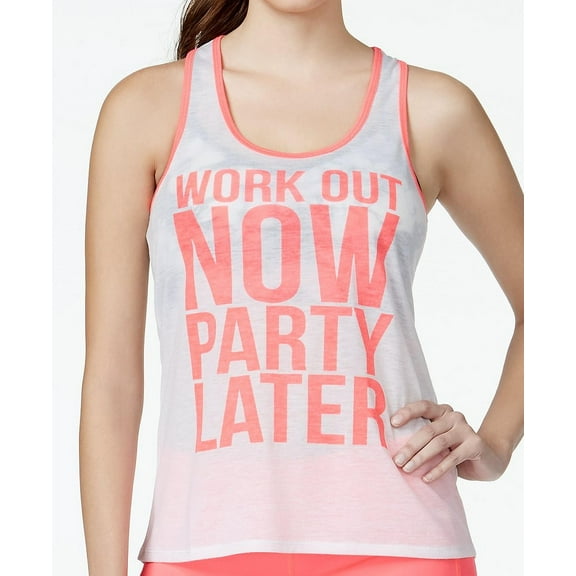 Active Juniors Work Out Graphic Tank Top Medium