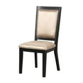 thumbnail image 5 of Dining Room Set of 2pc Side Chairs Espresso Finish Upholstered Chairs Unique Back Design Wood Chair, 5 of 9