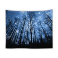 thumbnail image 1 of Tapiz de microtela con forma de bosque estrellado, 150 x 150 cm, decoración de habitación, 1 of 2