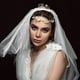 thumbnail image 4 of Diadema de novia con velo para boda, tocado de novia, accesorios de novia para despedida de soltera y despedida de soltera, 4 of 7