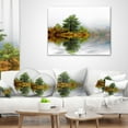 thumbnail image 4 of Designart Pine Tree with Reflection - Landscape Photography Throw Pillow - 18x18, 4 of 5