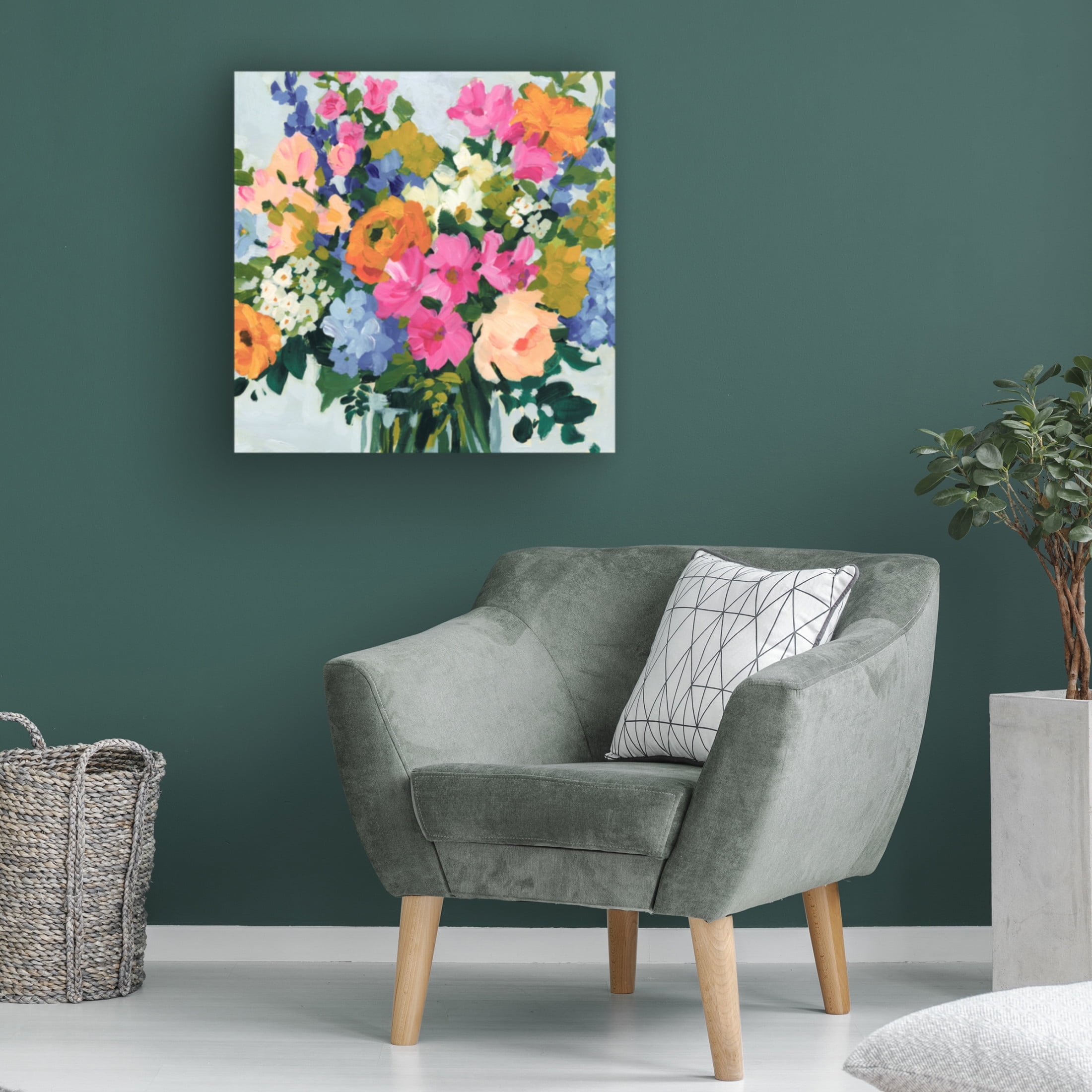 Trademark Fine Art Victoria Barnes Blooming Brightly I Canvas Wall Art