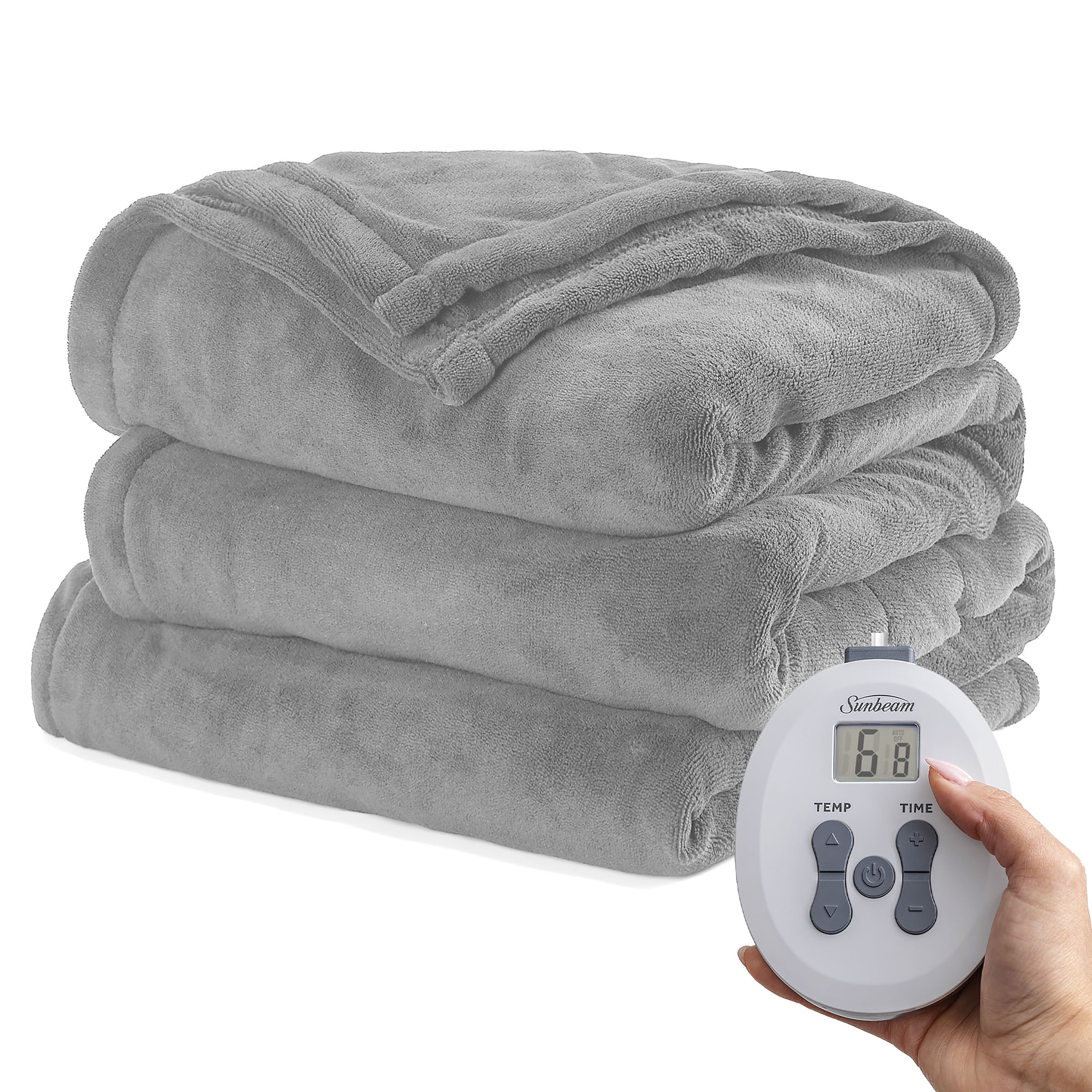 Sunbeam Light Marble Grey Ultralush Heated Blanket - Full - Walmart.com - How To Find Model Number On Sunbeam Heated Blanket
