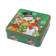 thumbnail image 2 of Anhility Christmas Metal Cookie Tin with Lids Xmas tree Snowman Reindeer Storage Container Tin Containers for Xmas Cookies Candy Brownies Snacks Chocolate Cake Craft, 6.81×6.81×2.36in, 2 of 6