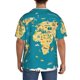 thumbnail image 3 of Fotbe World Map With Landmarks Camisa Estampada de Manga Corta para Hombre, Casual de Verano, Estilo Playero, Sin Arrugas-X-Large, 3 of 5