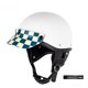 thumbnail image 1 of Casco de motocicleta Casco retro Casco de motocicleta con triple hebilla Parasol Protector solar Casco pequeño Medio casco Sombrero con borde, 1 of 3