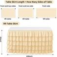 thumbnail image 2 of Table Skirt Tutu Ruffled Tablecloth for Classroom Teacher Desk Skirt Back to School Supplies for Princess Girls Birthday Party Cake Dessert Decorations, 2 of 7