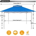 thumbnail image 4 of ABCCANOPY 13 ft x13 ft Outdoor Gazebo Pop up Sun Shade Canopy Tent, Blue, 4 of 9