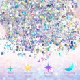 thumbnail image 1 of Sinfonía Estrellas Luna Confeti Festival de Ramadán Decoración Pentagrama Lentejuelas (q) LingWen 8390615992527, 1 of 1