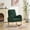 Green, variant on Nursery Rocking Chair with Sherpa Upholstery and Side Pockets, High Back Glider Armchair with Rubber Wood Legs for Bedroom or Living Room, Green