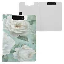 BZSMCE Clipboard Folder A4 Foldable Clipboards With Graceful White Roses Printed