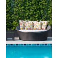 thumbnail image 2 of Waterproof Outdoor Throw Pillows with Inserts 18"x18", Summer Fruits Soft Decorative Pillowcases for Couch Bedroom, Yellow Red Blue Watercolor Pillow Covers for Sofa Living Room, 2 of 8