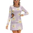 thumbnail image 1 of Lazy Daisy Pattern Sweetheart Knot Flared Dress Fashion Design Large Size Loose Dress Flowers Floral Floral Pattern Floral, 1 of 5